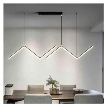 Imagem de Lustres para sala de jantar, Luminárias de luxo leves, Luminárias de mesa de jantar minimalistas modernas e minimalistas, Luminárias de mesa de bar, Lustres, Luminárias