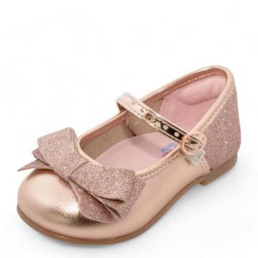 Imagem de Sapatilha Bebê Molekinha REF: 21061043 METAL-GLITTER, Ouro rosado, 22