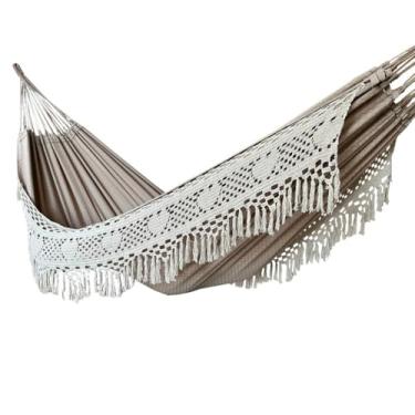 Imagem de Rede de Dormir Luxuosa para Casal - Rede de Descanso Premium para Lazer e Conforto(AREIA LISA)