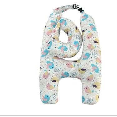 Imagem de Almofada em Forma H Adulto e Infantil Com Apoio para Pescoço de Dormir Para Viagens Descanso(Passarinho)