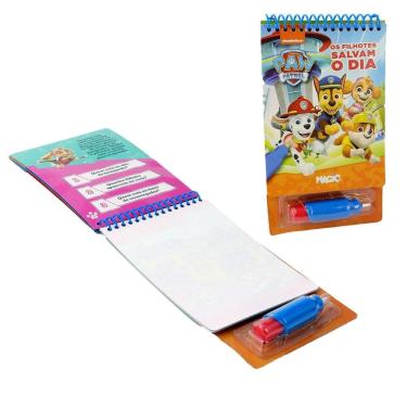 Imagem de Livro de Colorir Aqua Book Patrulha Canina Pincel - Tudo em Caixa