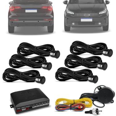 Imagem de Sensor de Ré 6 Pontos Preto KX3 para Multimídia Android Univ