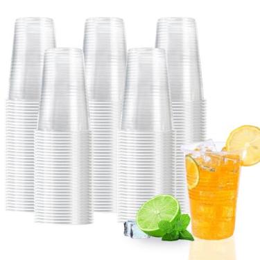Imagem de Copos plásticos descartáveis BYSNOW 250mL Clear 500 Count