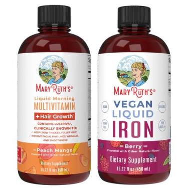 Imagem de Suplementos líquidos de multivitamínicos e ferro MaryRuth Organics 450