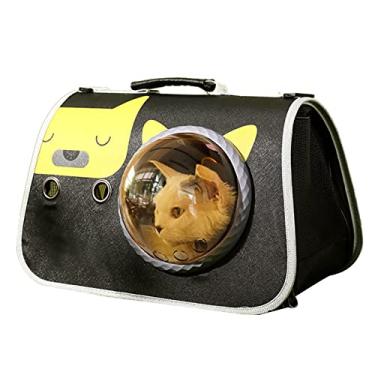 Imagem de Acouto Bolsa de Transporte Elegante para Animais de Estimação Com Janela Transparente e Malha Respirável para Cães e Gatos – Mochila Espaçosa e Leve, Ideal para Viagens e Aventuras Ao Ar Livre