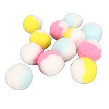 Imagem de Toy de Bola de Gato, 12pcs Pelúcia Bolas Brinquedo Gato Brinquedo Interativos Jogando Tranquila Favoritos para Treinamento e Brincadeira Gatinhos (4,5 cm/1 8 em cores em conflito)