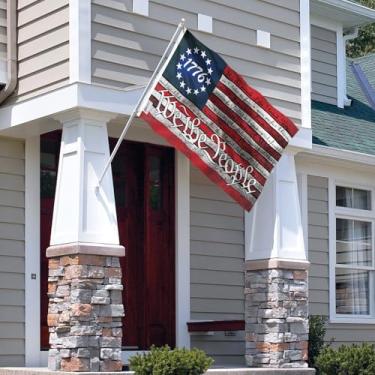 Imagem de Bandeira We the People Fly in Breeze 9,5 x 1,5 m - Cabeçalho de lona e costura dupla - 1776 Vintage Betsy Ross the United States Constitution Flags Poliéster com ilhós de latão 8 x 1,5 m