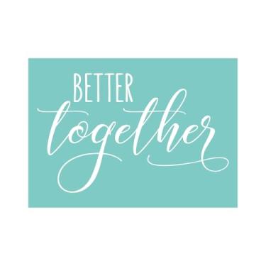 Imagem de Estêncil de tela de seda Better Together, estêncil de malha autoadesivo reutilizável, estêncil de serigrafia, para pintura em madeira/tecido/canecas/prato/copo/roupas/travesseiros, decoração faça você