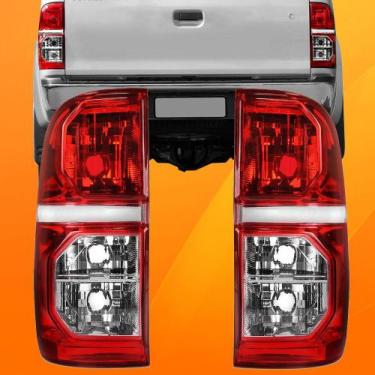 Imagem de Lanterna Traseira Hilux Srv Sr 2012 2013 2014 2015 Bicolor - DFEB, Par