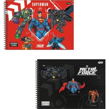 Imagem de Caderno Desenho UNIV Capa Dura Liga da Justica 80FLS. - ZTE