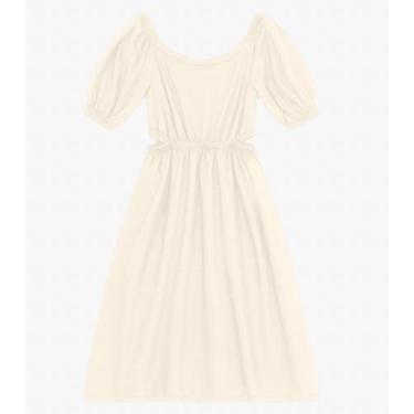 Imagem de Vestido Juvenil Curto em Molecotton Minty Bege, 14, Bege