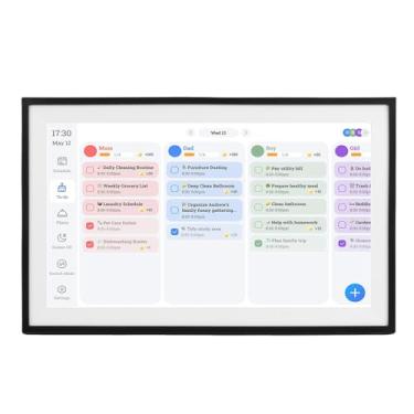 Imagem de GLOGLOW Planejador de Calendário Digital Calendário Digital Inteligente de 15,6 Polegadas, Tela Sensível Ao Toque Interativa Porta-retratos Versátil para Escritórios Escolares e Eletrodomésticos para Uso Doméstico (Moldura Preta)