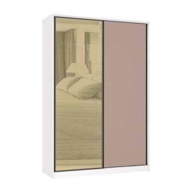 Imagem de Guarda Roupa 2 Portas De Correr 159cm Branco Com Connect