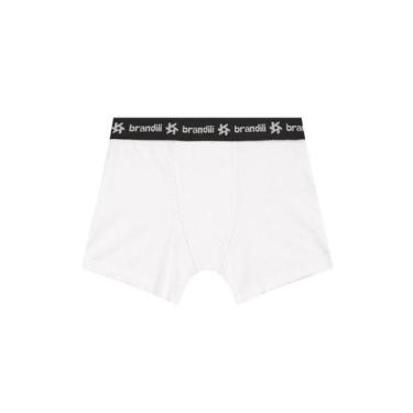 Imagem de Cueca boxer infantil menino em cotton Brandili, Branco, GG
