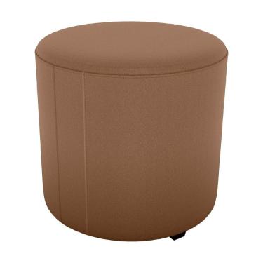 Imagem de Puff Redondo Decorativo Copenhage 43 Cm Veludo Inca Milani Store Ferrugem