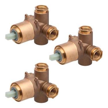 Imagem de Kit 3 Pc Base Monocomando Misturador Chuveiro 1/2 3/4 Docol