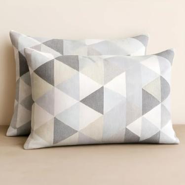 Imagem de Kit 2 Fronhas Avulsas Estampadas Para Travesseiro Malha 100% Algodão Toque Macio Com Zíper Hotel Pousada (Modelo 1, 60x50 cm)