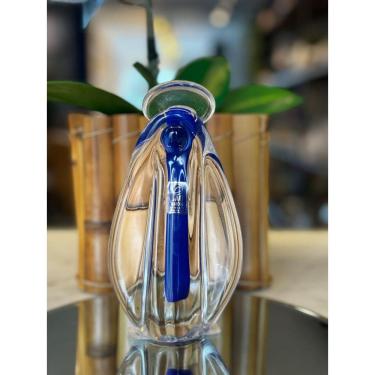 Imagem de Nossa Senhora Aparecida em Murano São Marcos Azul Cobalto 17cm