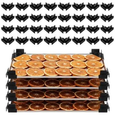 Imagem de 32 Pçs Empilhadores de Bandeja Original Compatível com Secador de Congelação Harvest Right - Pilhas 5 Bandejas Acessórios para Máquina de Secar Congelar - Armazenamento de Alimentos Secos (Preto)