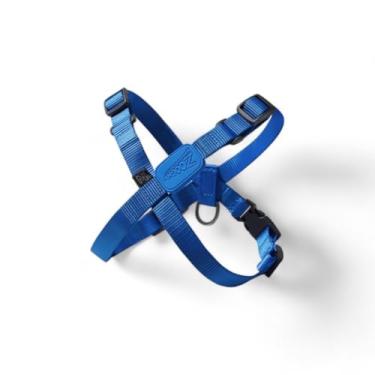 Imagem de Coleira Peitoral em X Ajustável Azul Marinho – Segurança e Conforto Ideal para Cães de Porte Grande