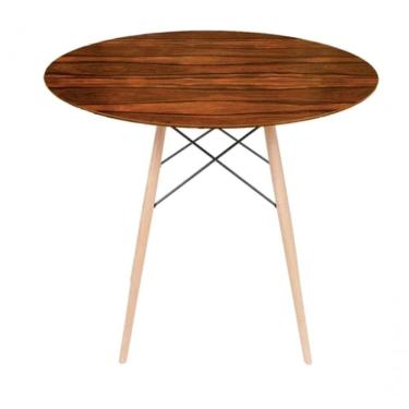 Imagem de Mesa Eames Eiffel Redonda 80 Cm - Pau Ferro