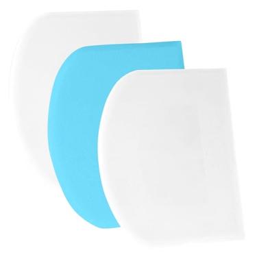 Imagem de SURDOCA Raspador de massa raspador de bancada - Raspador de tigela flexível de plástico 3P 24 x 15,5 cm, raspador de bolo com bordas afiadas e ângulos. Ferramentas de decoração de assadeiras