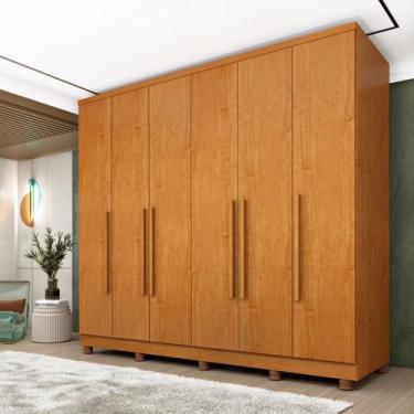 Imagem de Guarda Roupa Casal com pés 6 Portas 4 Gavetas 239cm Veneza - Tcil Móve
