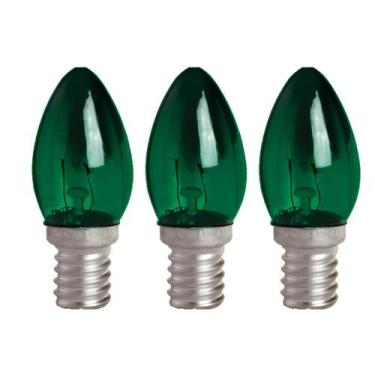 Imagem de Lampada Chupeta E14 7W 127V Verde Kit com 3 Unidades - KIAN