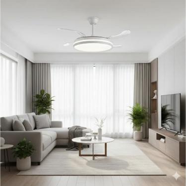 Imagem de Ventilador de Teto com LED e Pás Retráteis – Design Moderno Urban Light