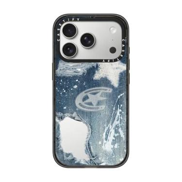Imagem de CASETiFY Capa Impact para iPhone 17 Pro [fina/compatível com Magsafe/2,5 m. Proteção contra quedas de grau militar 4X] - Jeans - Preto transparente