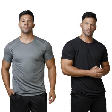 Imagem de Kit 2 Camisetas Masculina Ultraleve Treino Corrida Academia-Masculino