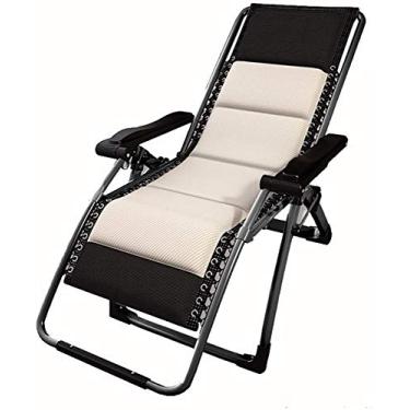 Imagem de YYBOES Reclinável dobrável, cadeiras dobráveis de ajuste, espreguiçadeira, cadeiras de jardim com suporte para encosto de cabeça, capacidade de peso de 200 kg, espreguiçadeira