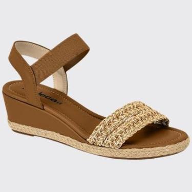 Imagem de Sandália Feminina Anabela Salto Médio Slide Trissê Moleca 5512.201.28558-Feminino