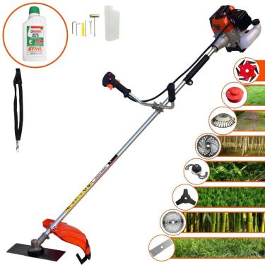 Imagem de Roçadeira Multifuncional Import Way IWRGM2T5X163 63cc 3HP Alta Rotação Ideal Para Todos os Tipos de Trabalhos Com 8 Opções de Cortes + Óleo Stihl 2T