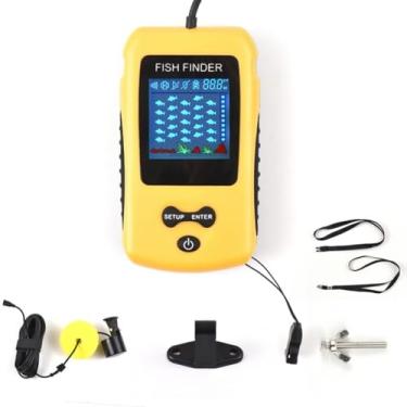 Imagem de Localizador de Peixes Portátil com Sonar, LCD Iluminado, Sensor Flutuante, Alcance de 100m, Sensibilidade Ajustável, Alerta Sonoro e Uso em Rios, Lagos, Represas e Mar Aberto Descrição Melhorada