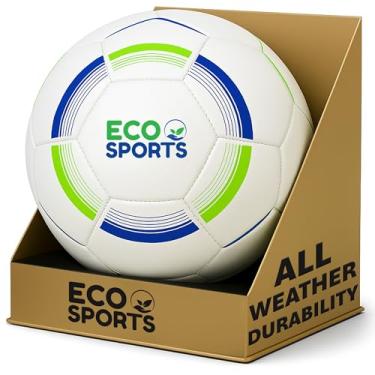 Imagem de Bola de futebol tamanho 4 - Bolas de futebol infantis ecológicas para meninos e meninas - Bola de futebol vegana Balon de Futbol 4 preta