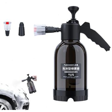 Imagem de Pulverizador de espuma com bomba de 2l, lavagem de carro, pulverizador de bomba de espuma para limpeza doméstica, rega de jardim, preto