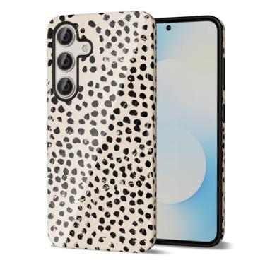 Imagem de Svanove Capa de telefone com estampa de chita para Samsung Galaxy S25 FE feminina, linda capa de leopardo para mulheres, design de estampa de animal retrô moderno de luxo, capa de plástico rígido com