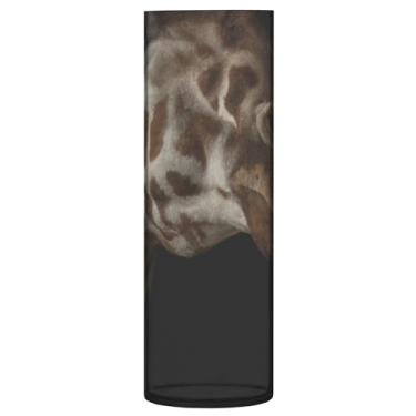 Imagem de JUZIHAI Vaso fotográfico de girafa para flores 9,9 cm x 30 cm Cilindro de plástico moderno vaso de flores para centro de mesa de casamento decoração de casa