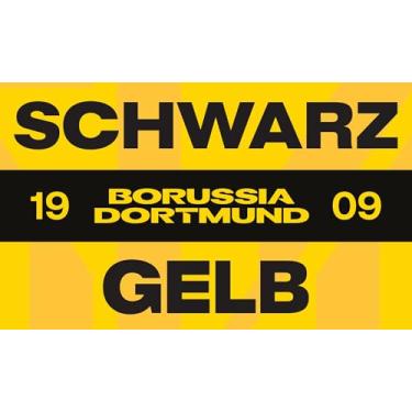 Imagem de Desert Cactus Bandeira do Borussia Dortmund FC BVB Alemanha Alemã Die Schwarzgelben Futebol 100% Poliéster Interior Exterior 0,9 x 1,5 m Bandeiras de Equipe (Bandeira C)