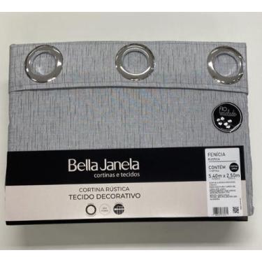 Imagem de Cortina Rústica 5,40m x 2,50m Fenícia Bella Janela, Cinza
