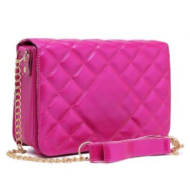 Imagem de Bolsa Feminina Transversal E Lateral De Ombro Alça Corrente (Pink)