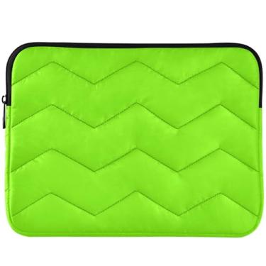 Imagem de Bolsa para laptop verde amarela cores capa protetora para laptop universal 13-14 polegadas