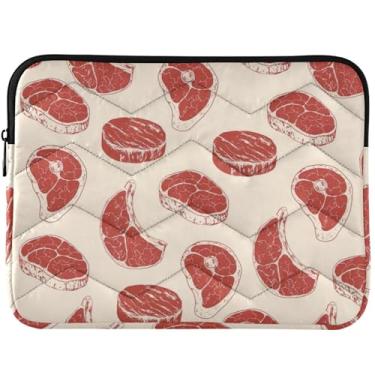 Imagem de Capa protetora para laptop Steaks Raw Red Meat Print para MacBook Air de 13 polegadas, acessórios de computador universais de 13 a 14 polegadas