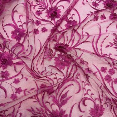 Imagem de Tecido Tule Bordado Pérolas 1,35m para Vestido de Noiva - Oasis Tecido