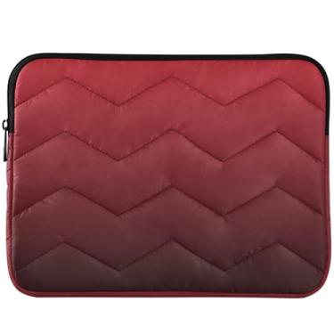 Imagem de Capa para notebook Alizarin Crimson preta gradiente para MacBook Pro 14 polegadas, capa para laptop acolchoada universal de 13 a 14 polegadas