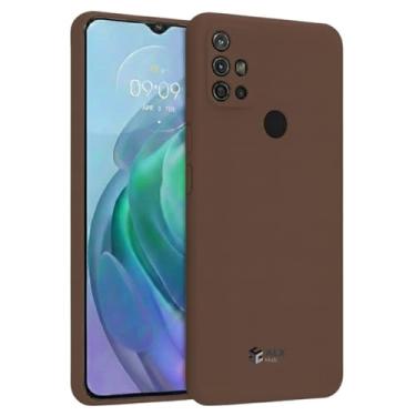 Imagem de Capa Silicone Aveludada para Motorola Moto G10 / G20 / G30 | Case Flexível com Proteção de Câmera (Marrom)