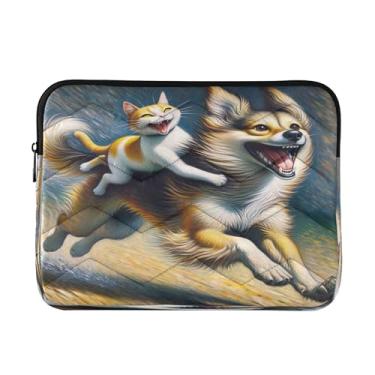 Imagem de Bolsa de trabalho tropical charmosa urso polar, bolsas para laptop de 13 a 13,3 polegadas para homens, bolsas médias para professores, cão e gato energético, azul, M