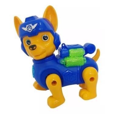Imagem de Patrulha Canina Robô Brinquedo Infantil Som Luz E Movimento ( azul) - 