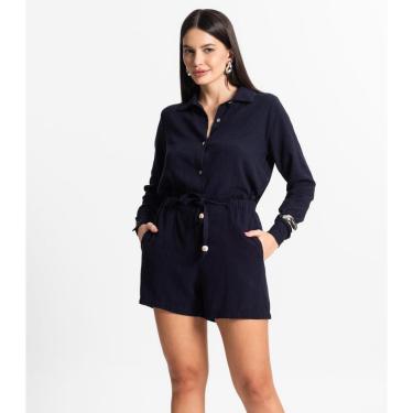 Imagem de Shorts Feminino De Linho Strong Endless Azul-Feminino